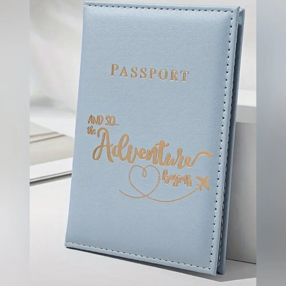 NEW Stylish Travel‎ Vacation Passport Holders in Pink, Gray, and Blue-(#0151)
